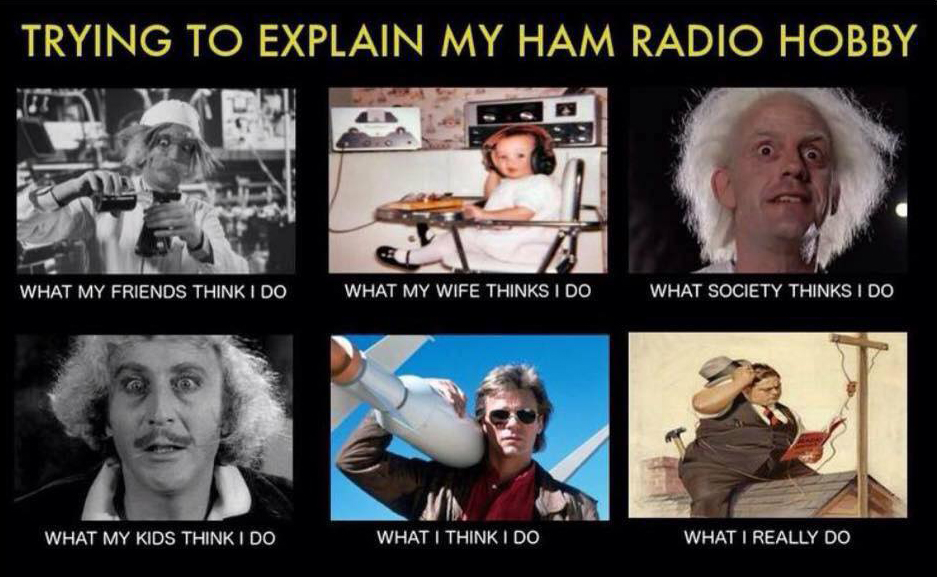 Funny QSL card back. 